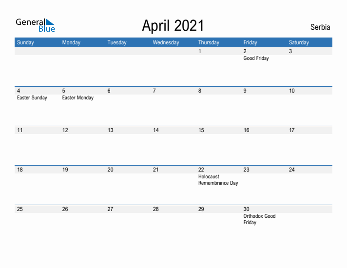 Fillable April 2021 Calendar