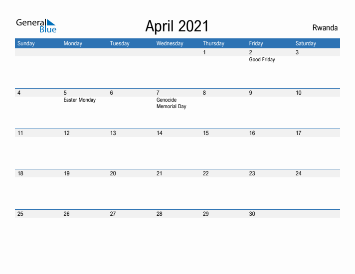 Fillable April 2021 Calendar