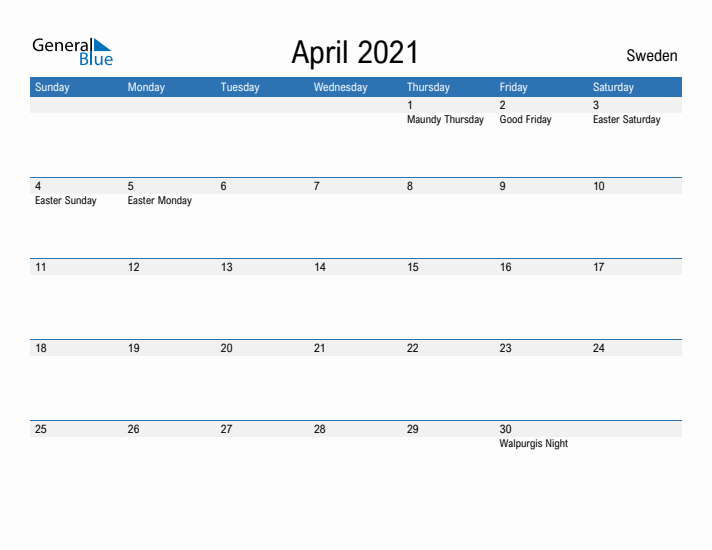 Fillable April 2021 Calendar