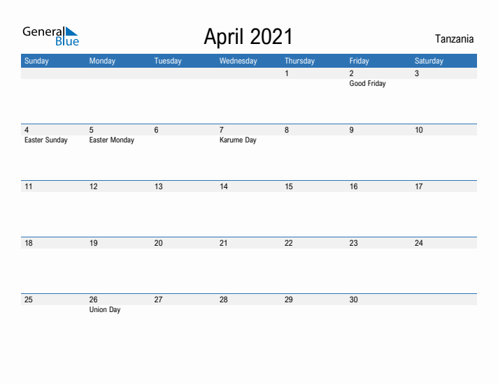 Fillable April 2021 Calendar