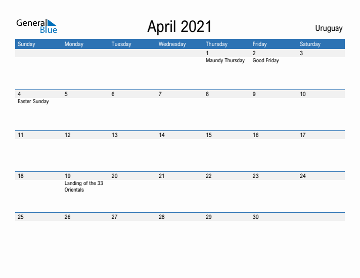 Fillable April 2021 Calendar