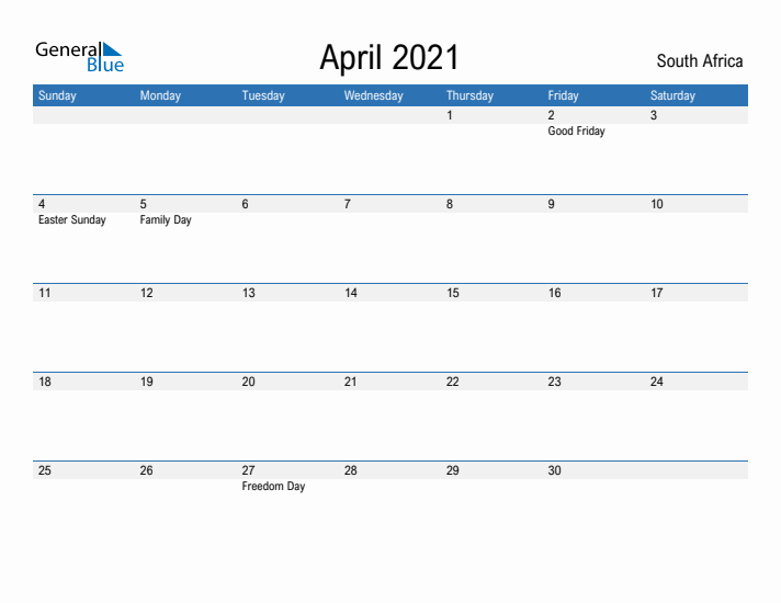 Fillable April 2021 Calendar