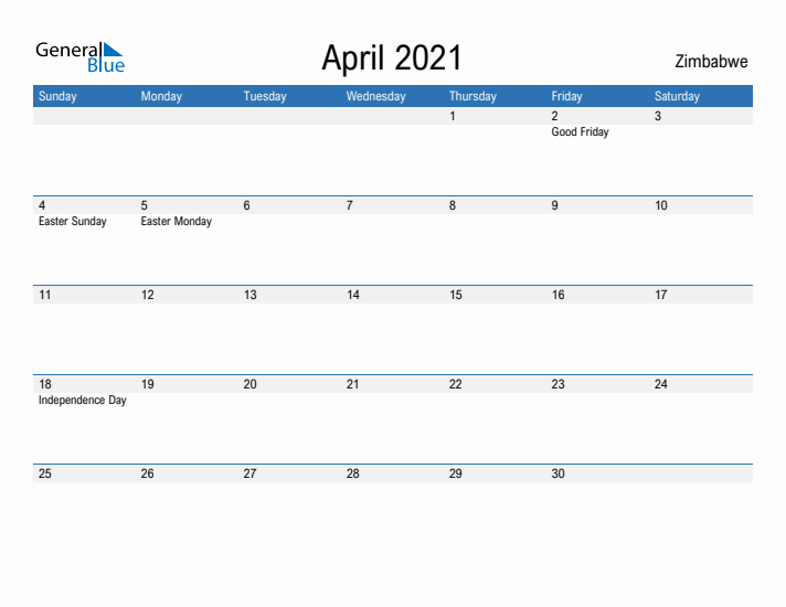 Fillable April 2021 Calendar