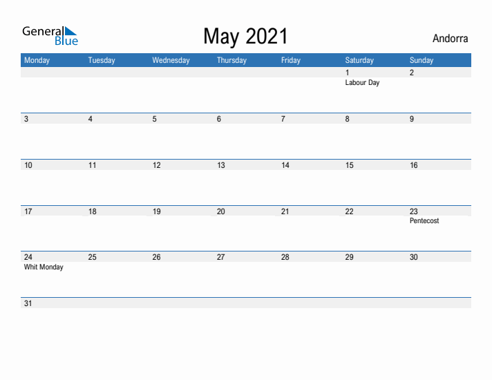 Fillable May 2021 Calendar