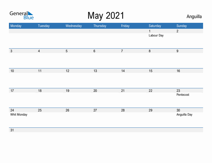 Fillable May 2021 Calendar