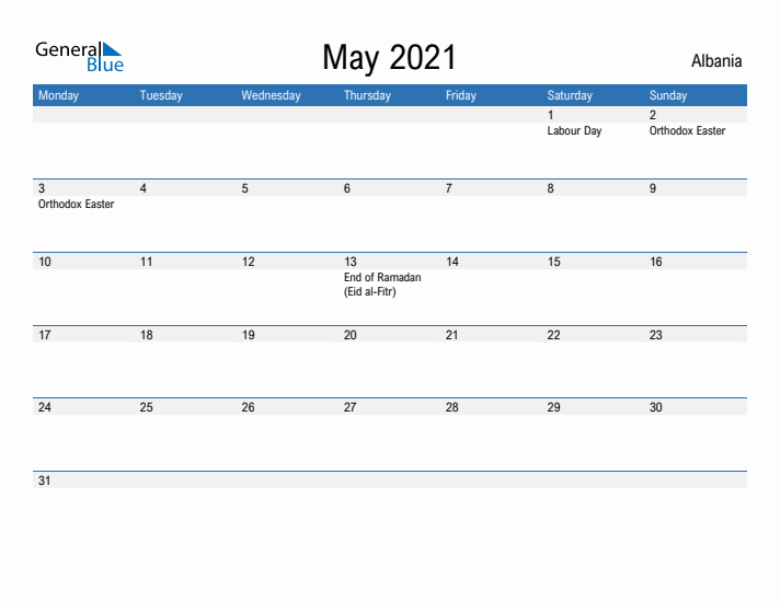 Fillable May 2021 Calendar