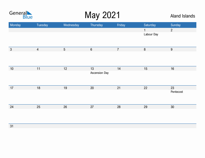 Fillable May 2021 Calendar