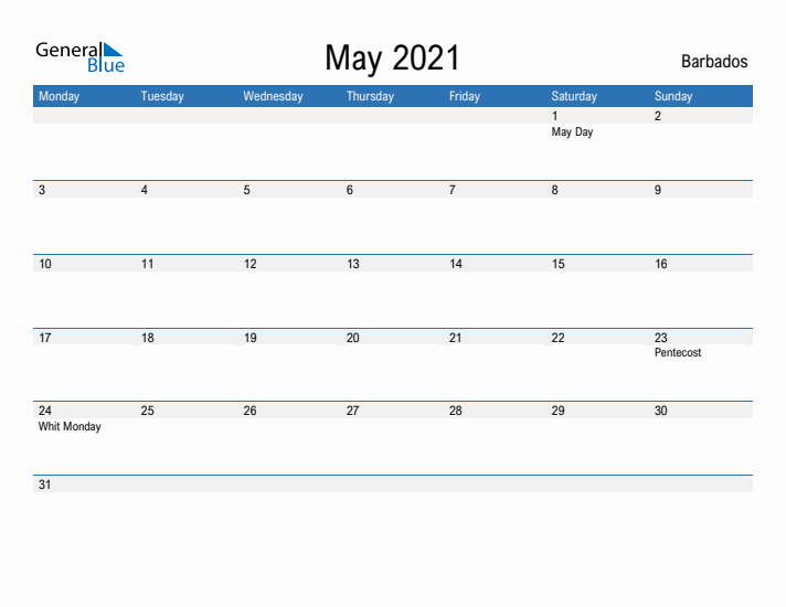 Fillable May 2021 Calendar