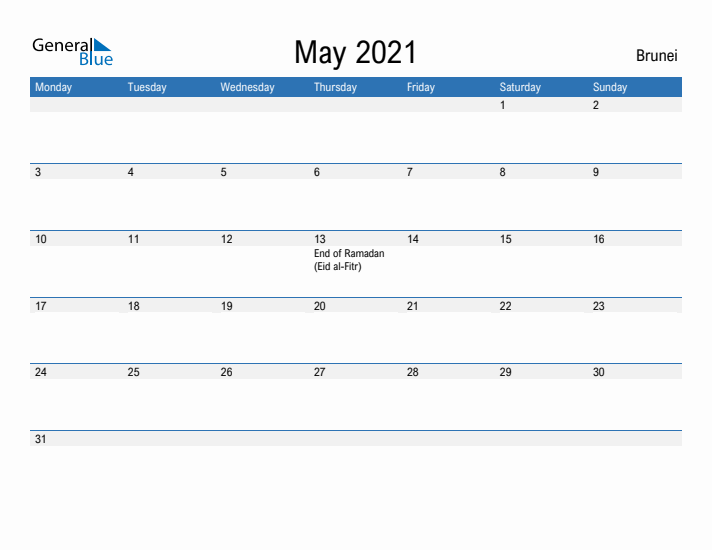 Fillable May 2021 Calendar