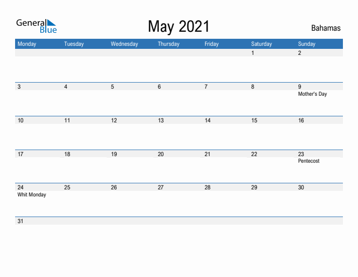 Fillable May 2021 Calendar