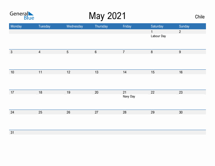 Fillable May 2021 Calendar