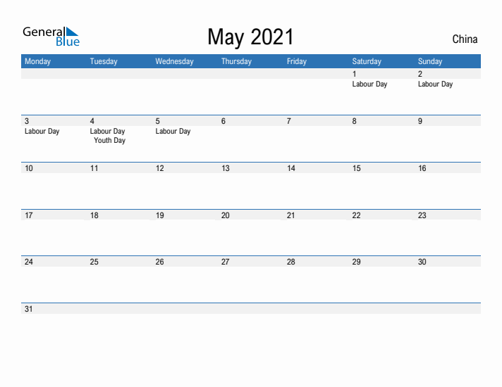 Fillable May 2021 Calendar