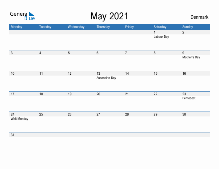 Fillable May 2021 Calendar