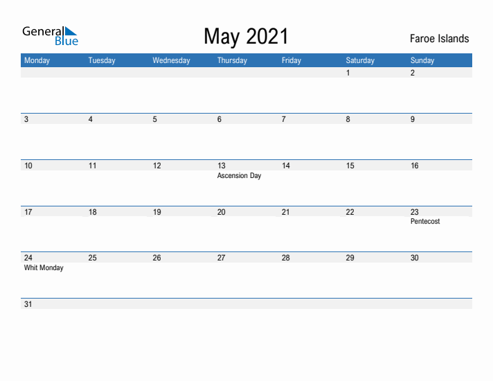 Fillable May 2021 Calendar