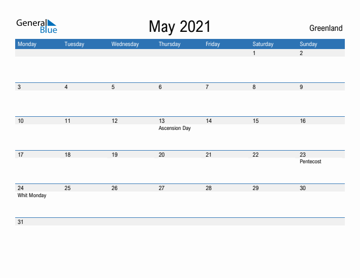 Fillable May 2021 Calendar