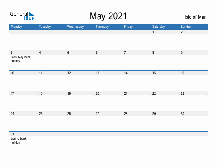 Fillable May 2021 Calendar