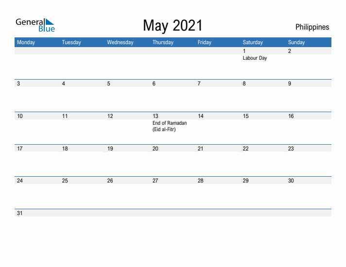 Fillable May 2021 Calendar