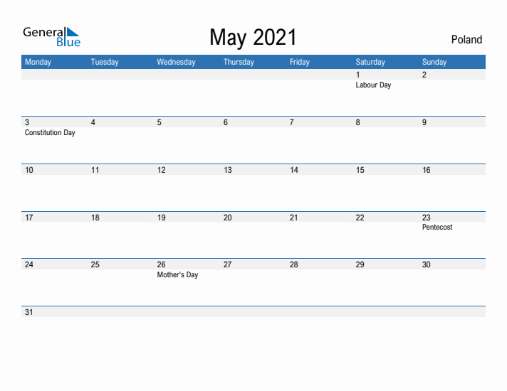 Fillable May 2021 Calendar