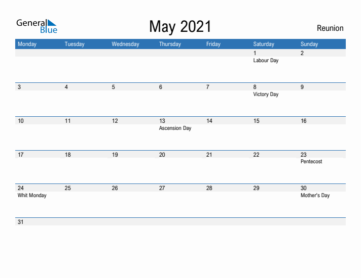 Fillable May 2021 Calendar