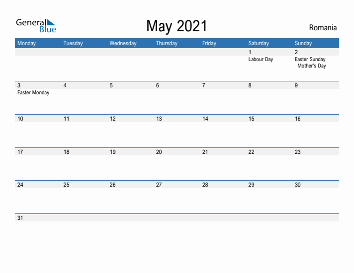 Fillable May 2021 Calendar