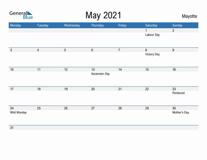 Fillable May 2021 Calendar