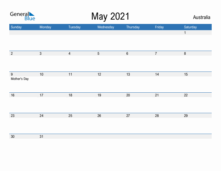 Fillable May 2021 Calendar