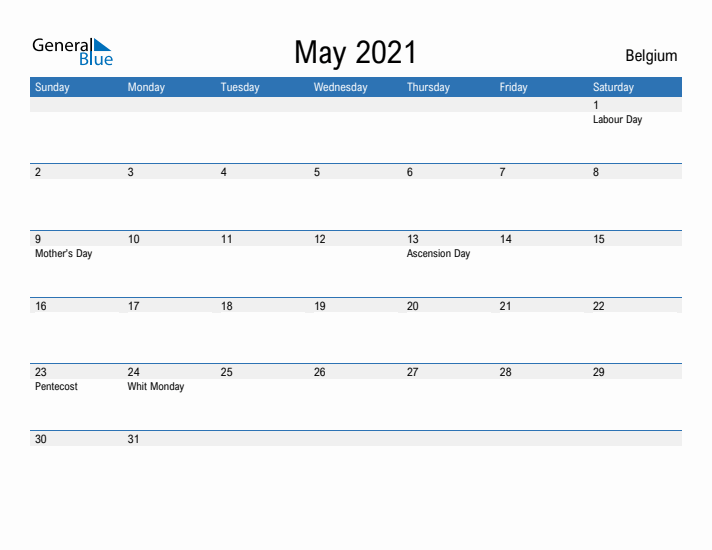 Fillable May 2021 Calendar