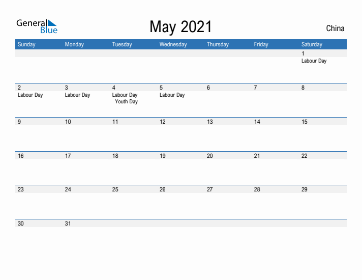 Fillable May 2021 Calendar