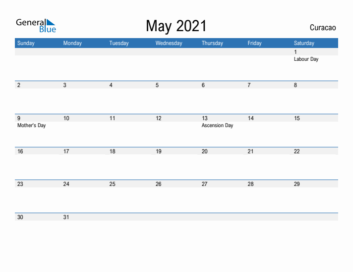 Fillable May 2021 Calendar