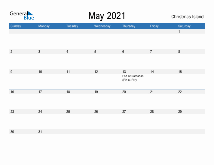 Fillable May 2021 Calendar