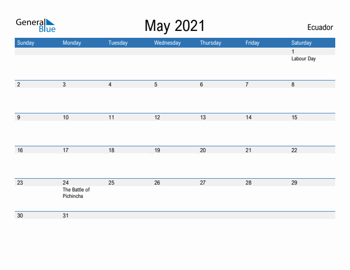 Fillable May 2021 Calendar