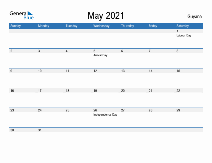 Fillable May 2021 Calendar