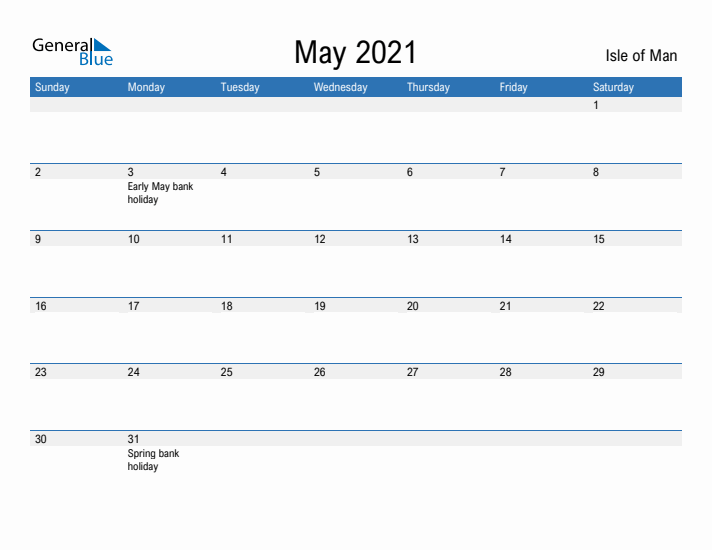 Fillable May 2021 Calendar