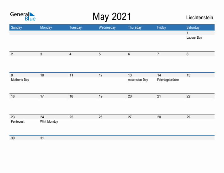 Fillable May 2021 Calendar