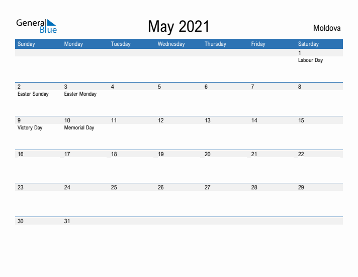 Fillable May 2021 Calendar