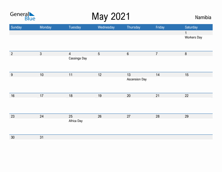 Fillable May 2021 Calendar