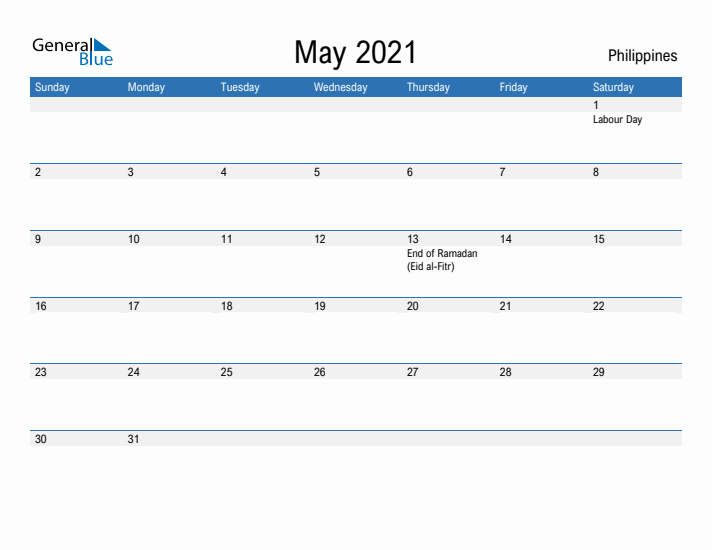 Fillable May 2021 Calendar