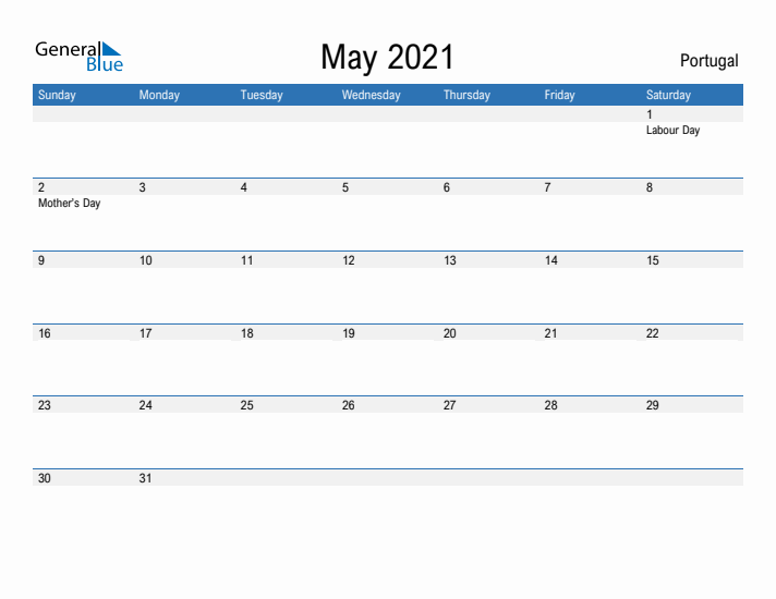 Fillable May 2021 Calendar