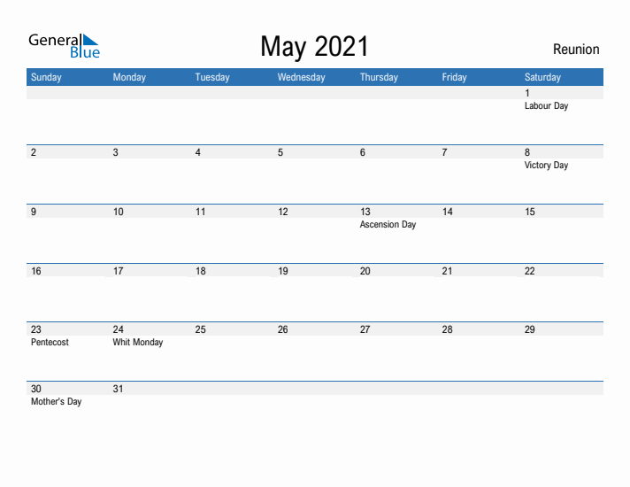 Fillable May 2021 Calendar