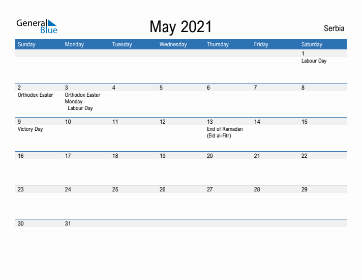 Fillable May 2021 Calendar