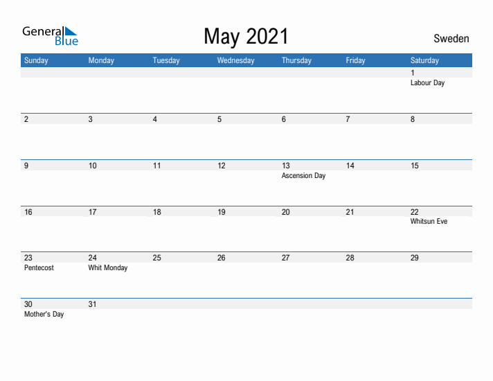 Fillable May 2021 Calendar