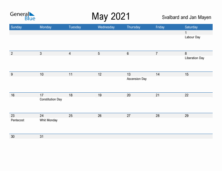 Fillable May 2021 Calendar