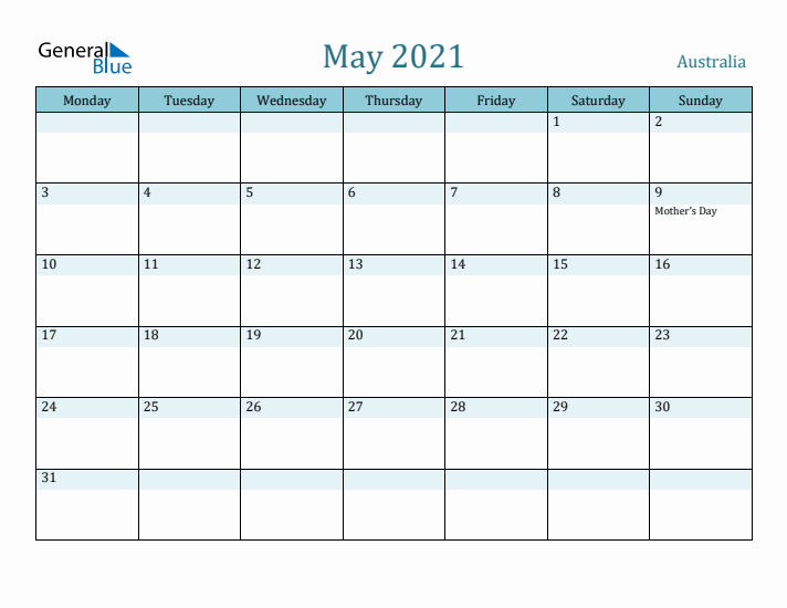 May 2021 Calendar with Holidays