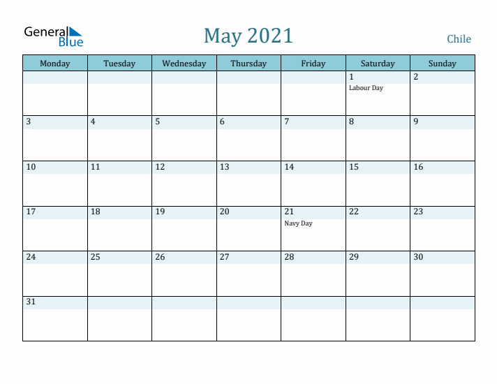 May 2021 Calendar with Holidays