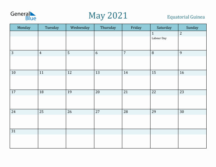 May 2021 Calendar with Holidays