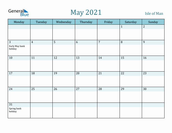 May 2021 Calendar with Holidays