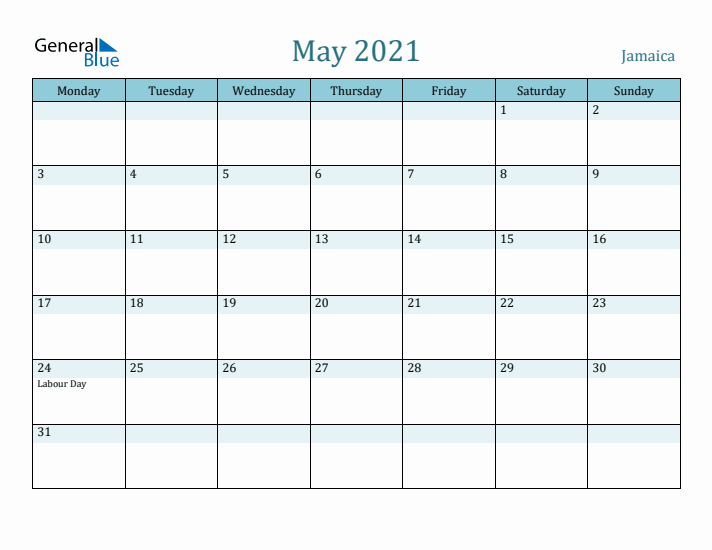 May 2021 Calendar with Holidays