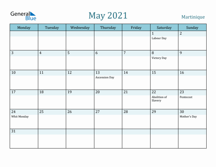 May 2021 Calendar with Holidays