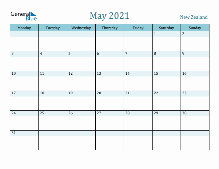 May 2021 Calendar with Holidays