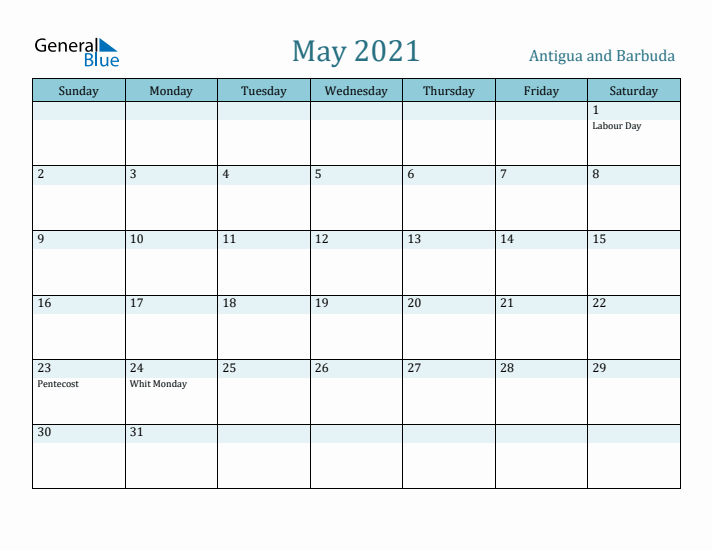 May 2021 Calendar with Holidays